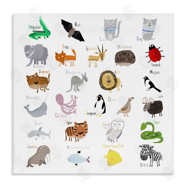 stupell industries Carla Daly | Learning Alphabet Wild Animals Wall Art