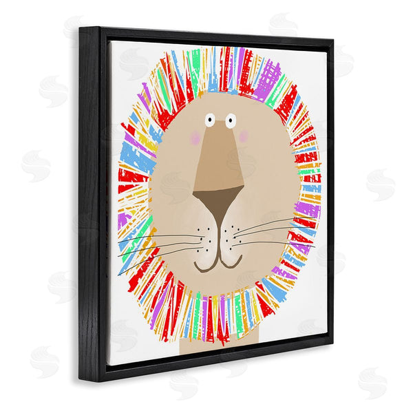 Stupell Industries Carla Daly | Lion With Rainbow Mane Wall Art