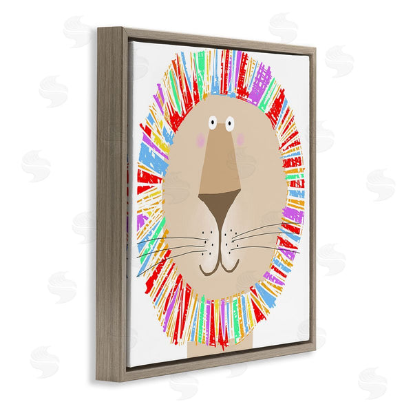 Stupell Industries Carla Daly | Lion With Rainbow Mane Wall Art