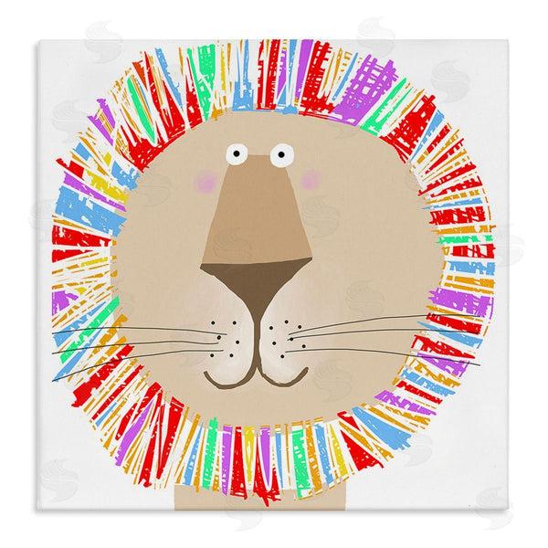 stupell industries Carla Daly | Lion with Rainbow Mane Wall Art