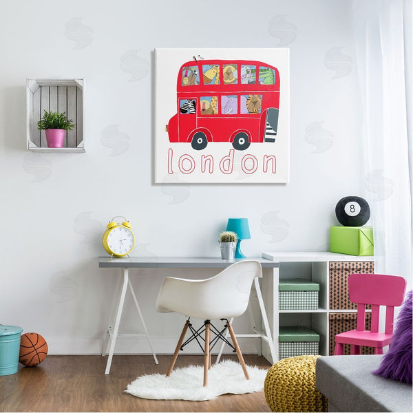 Stupell Industries Carla Daly | London Bus Of Animals Wall Art