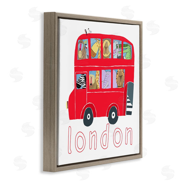 Stupell Industries Carla Daly | London Bus Of Animals Wall Art