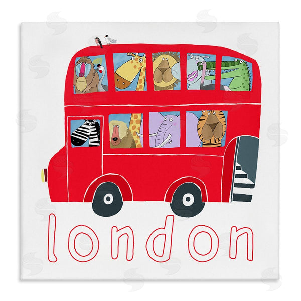 stupell industries Carla Daly | London Bus of Animals Wall Art