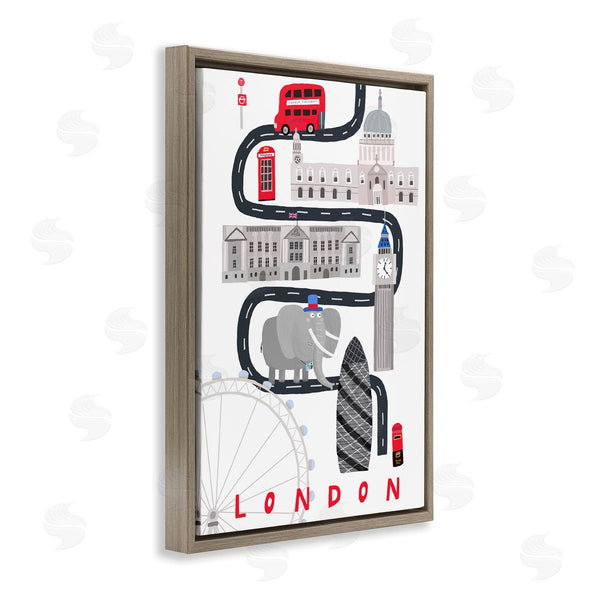 Stupell Industries Carla Daly | London Whimsical Travel City