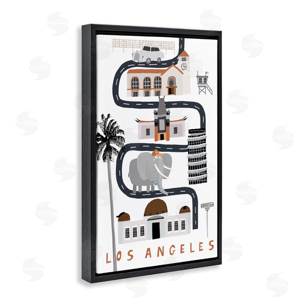 Stupell Industries Carla Daly | Los Angeles Whimsical Travel City
