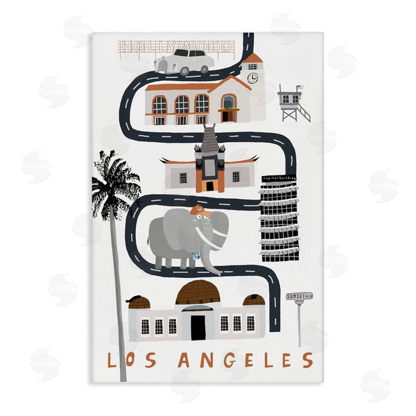 stupell industries Carla Daly | Los Angeles Whimsical Travel City