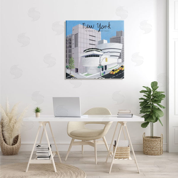 Stupell Industries Carla Daly | New York Famous Museum Landmark Modern Architecture Wall Art
