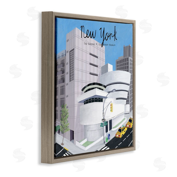 Stupell Industries Carla Daly | New York Famous Museum Landmark Modern Architecture Wall Art