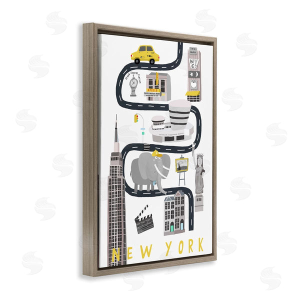 Stupell Industries Carla Daly | New York Whimsical Travel City