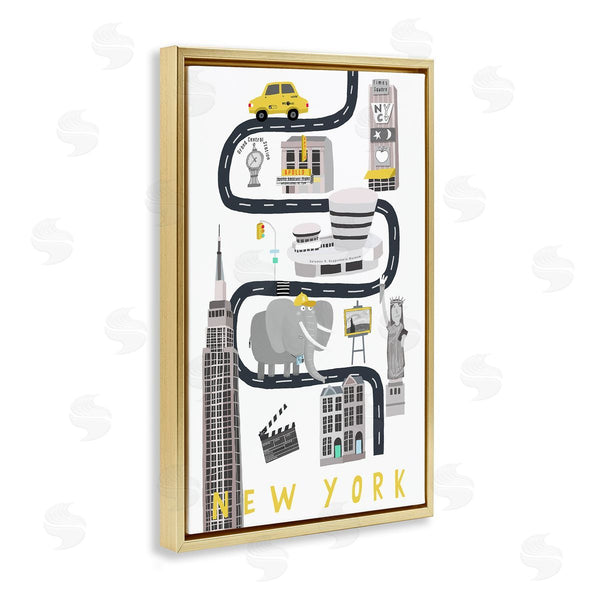 Stupell Industries Carla Daly | New York Whimsical Travel City