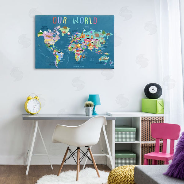 Stupell Industries Carla Daly | Our World Map Wall Art