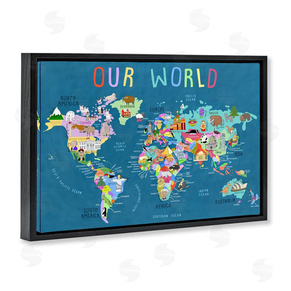 Stupell Industries Carla Daly | Our World Map Wall Art