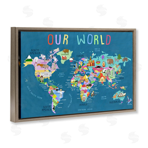 Stupell Industries Carla Daly | Our World Map Wall Art