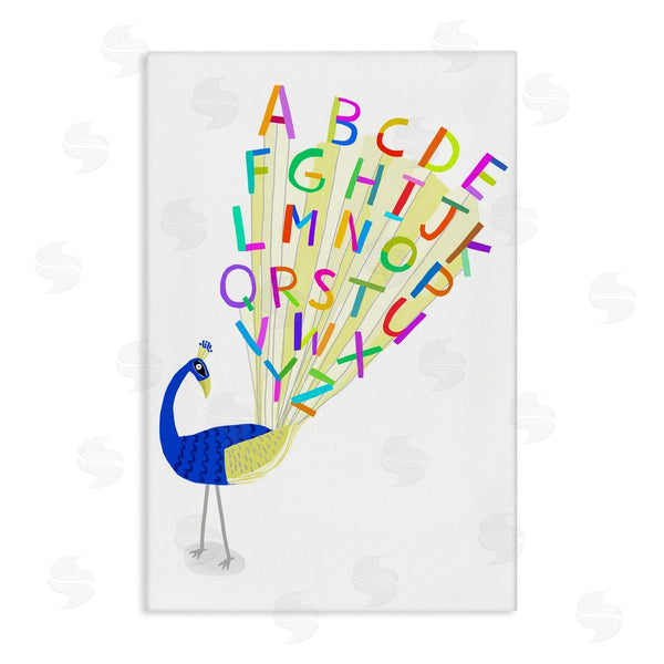 stupell industries Carla Daly | Peacock Alphabet Feathers