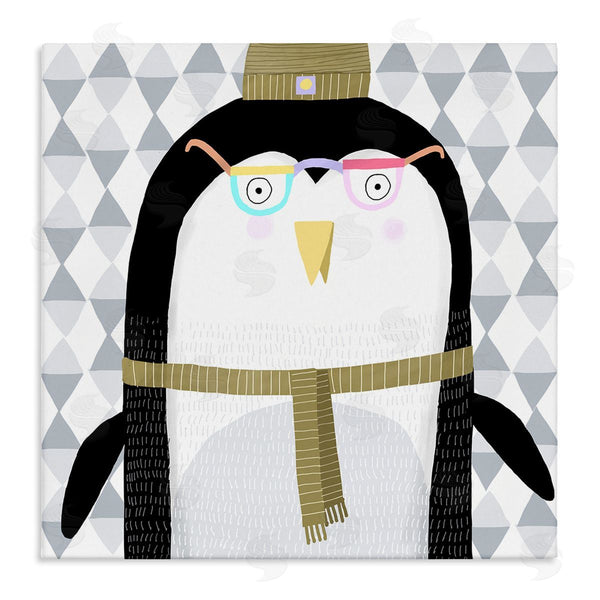 stupell industries Carla Daly | Penguin in Beanie Hat