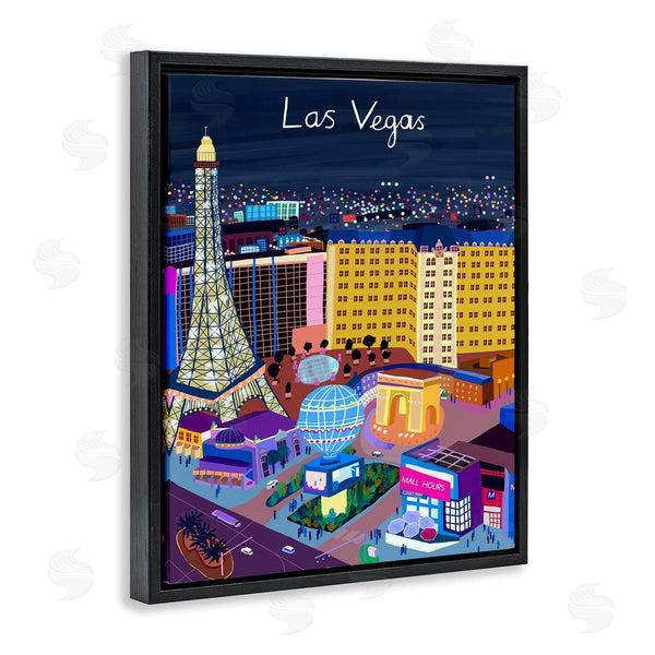Stupell Industries Carla Daly | Playful Vegas California Landmarks Illustration