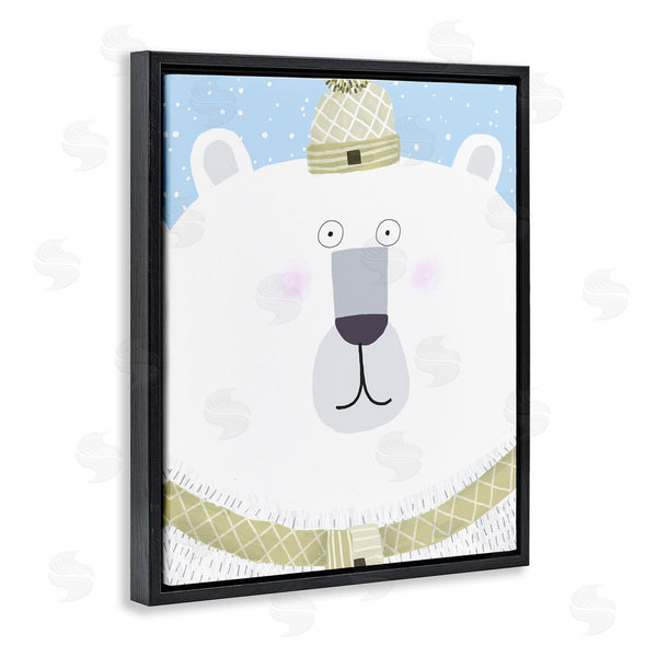 Stupell Industries Carla Daly | Polar Bear With Falling Snow