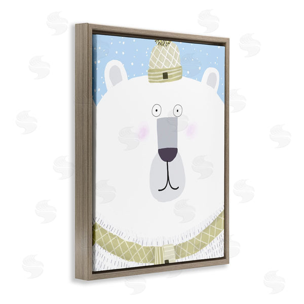 Stupell Industries Carla Daly | Polar Bear With Falling Snow