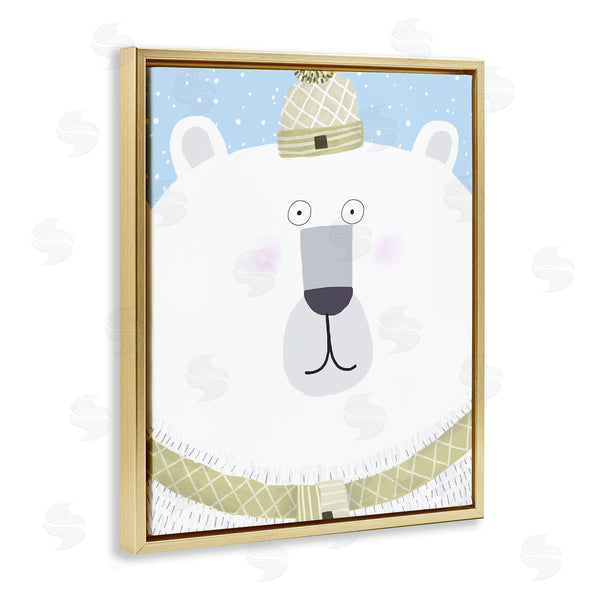 Stupell Industries Carla Daly | Polar Bear With Falling Snow