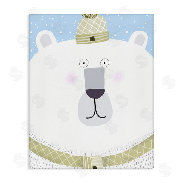 stupell industries Carla Daly | Polar Bear with Falling Snow