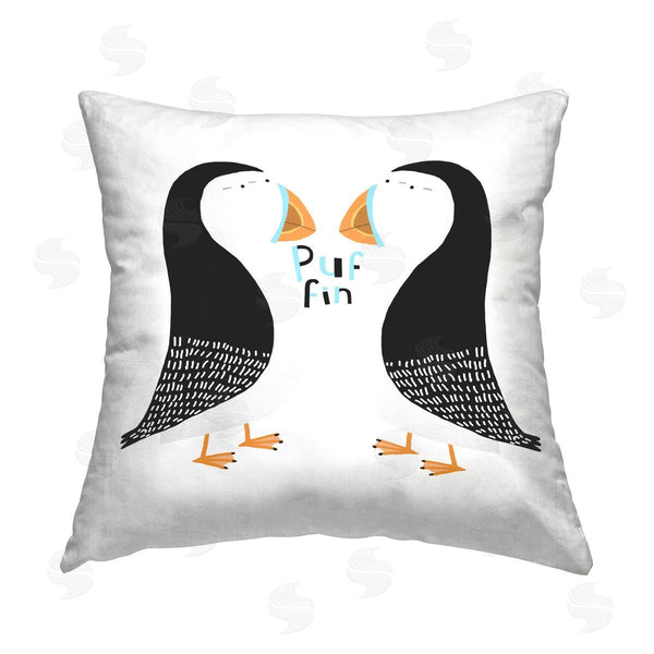 stupell industries Carla Daly | Puffin Bird Duo Printed Throw Pillow