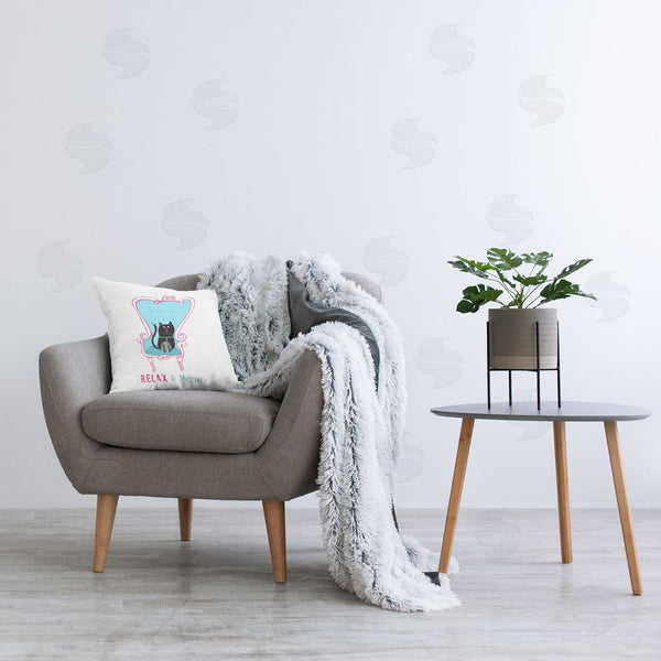 Stupell Industries Carla Daly | Relax & Meow Cat Printed Throw Pillow