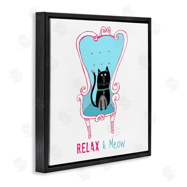 Stupell Industries Carla Daly | Relax & Meow Cat Wall Art