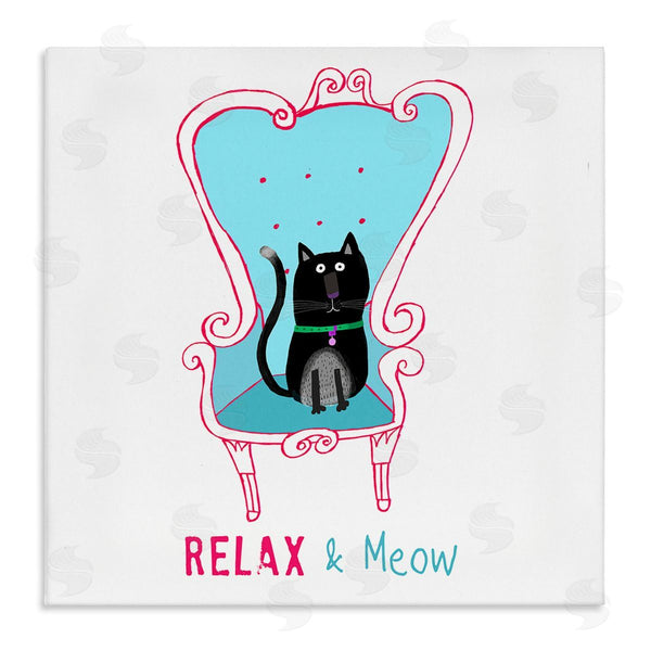 stupell industries Carla Daly | Relax & Meow Cat Wall Art