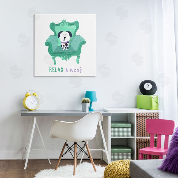 Stupell Industries Carla Daly | Relax & Woof Cat Wall Art