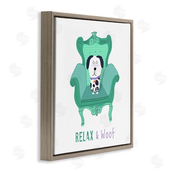 Stupell Industries Carla Daly | Relax & Woof Cat Wall Art