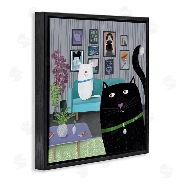 Stupell Industries Carla Daly | Rock The Moment Phrase Family Pet Living Room Wall Art