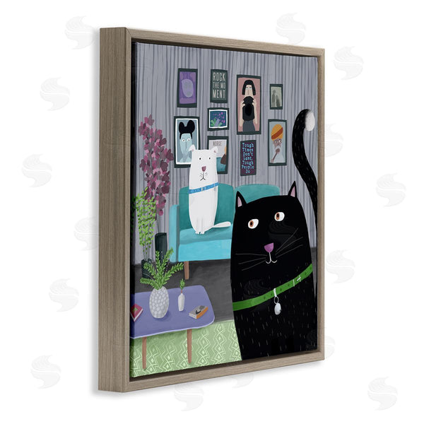 Stupell Industries Carla Daly | Rock The Moment Phrase Family Pet Living Room Wall Art