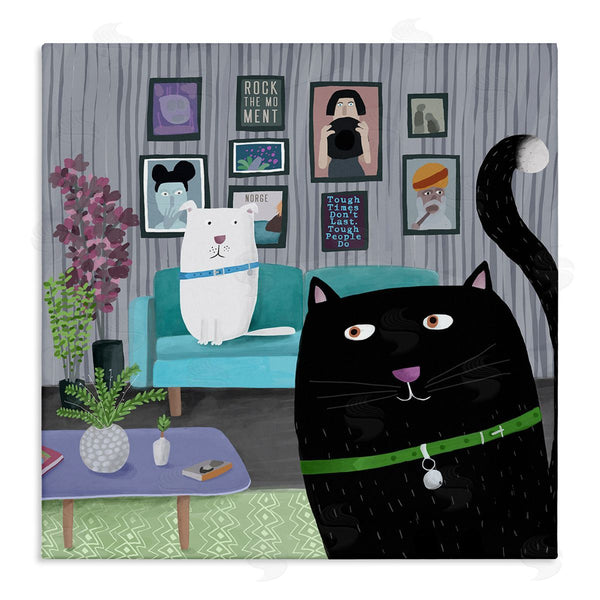 stupell industries Carla Daly | Rock the Moment Phrase Family Pet Living Room Wall Art