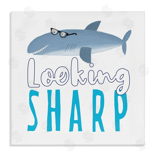 stupell industries Carla Daly | Shark in Glasses Phrase Wall Art