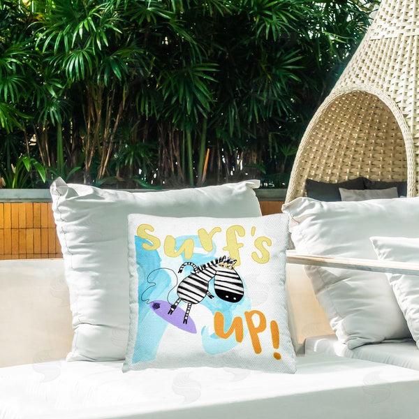 Stupell Industries Carla Daly | Surf's Up Zebra Phrase Printed Throw Pillow
