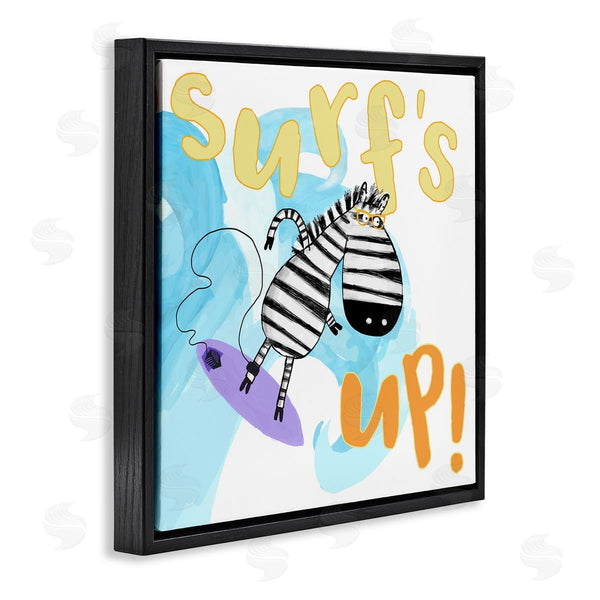 Stupell Industries Carla Daly | Surf's Up Zebra Phrase Wall Art