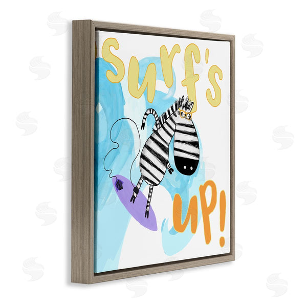 Stupell Industries Carla Daly | Surf's Up Zebra Phrase Wall Art