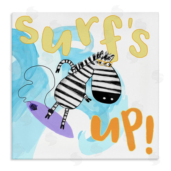 stupell industries Carla Daly | Surf's Up Zebra Phrase Wall Art