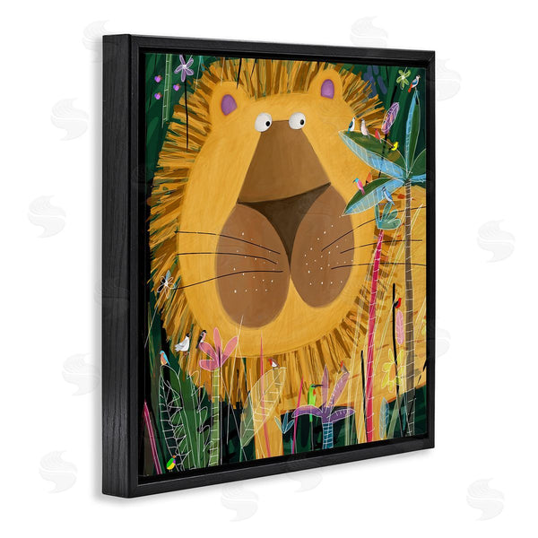 Stupell Industries Carla Daly | Tiger In Tropical Jungle Kids' Safari Animal Wall Art