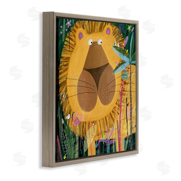 Stupell Industries Carla Daly | Tiger In Tropical Jungle Kids' Safari Animal Wall Art