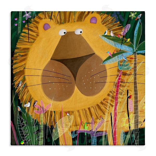 stupell industries Carla Daly | Tiger in Tropical Jungle Kids' Safari Animal Wall Art