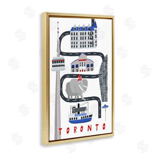 Stupell Industries Carla Daly | Toronto Whimsical Travel City