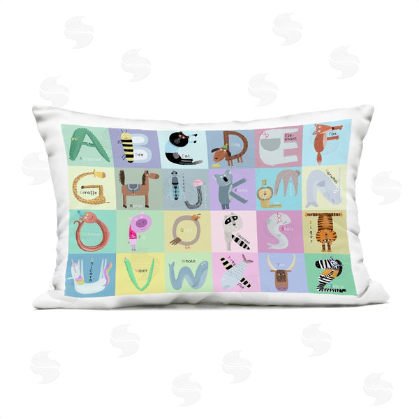Stupell Industries Carla Daly | Whimsical Animal Alphabet Printed Throw Pillow