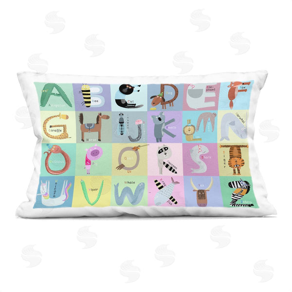 stupell industries Carla Daly | Whimsical Animal Alphabet Printed Throw Pillow