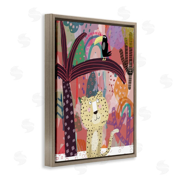 Stupell Industries Carla Daly | Whimsical Cheetah & Toucan Wall Art