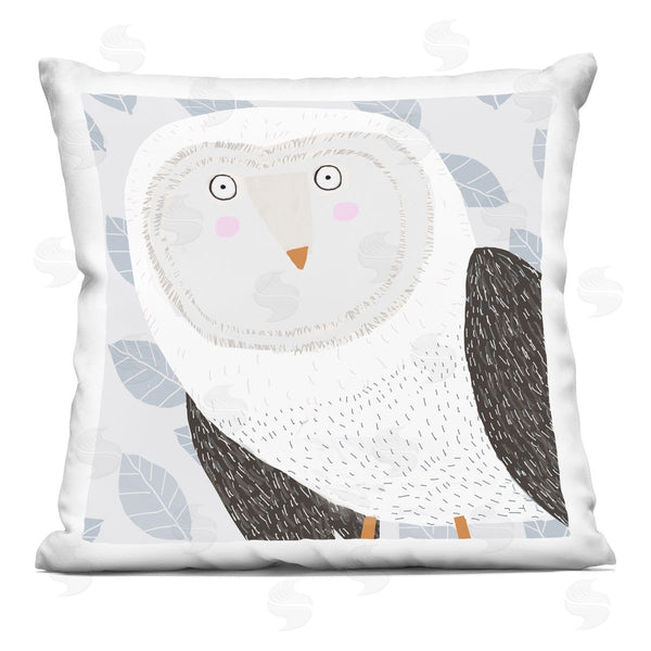stupell industries Carla Daly | Whimsical Leaf Pattern Owl Printed Throw Pillow