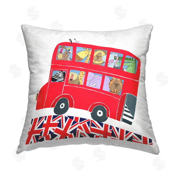 Stupell Industries Carla Daly | Zoo Animals On Bus Printed Throw Pillow