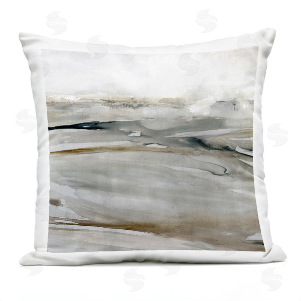 Stupell Industries Carol Robinson | Abstract Beige Landscape Printed Throw Pillow