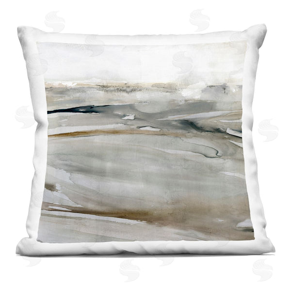 stupell industries Carol Robinson | Abstract Beige Landscape Printed Throw Pillow