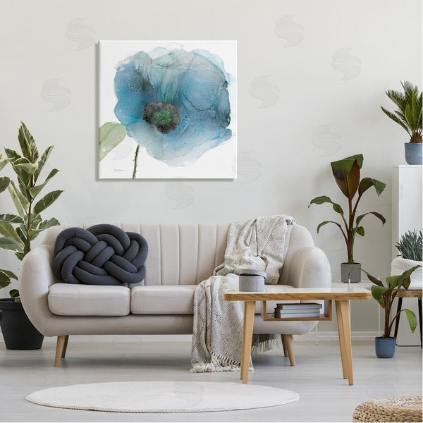 Stupell Industries Carol Robinson | Abstract Blue Flower Shape Wall Art